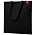 Сумка для покупок IVORY 325 г/м² с PU нашивкой, чёрный/красный_красный.