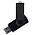 Флеш накопитель USB 2.0 Twister Assembly 16GB, пластик Софт Тач/металл, черный/черный_черный