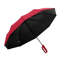 Зонт складной автоматический Forest Marseilles Bicolor с ручкой-карабином, диаметр 95 см, радиус 21 дюйм, 10 панелей, с UV защитой, красный