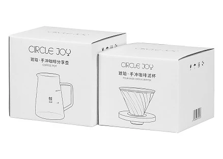 Стеклянный чайник с воронкой для кофе, Circle Joy