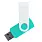 Флеш накопитель USB 2.0 Twister Сolor Mix 16GB, пластик Софт Тач/металл, бирюзовый/белый_БИРЮЗОВЫЙ 8