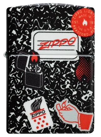 Зажигалка ZIPPO Notebook Design с покрытием 540 Matte, латунь/сталь, разно