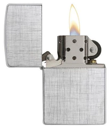 Зажигалка ZIPPO Classic с покрытием Brushed Chrome, латунь/сталь, серебристая, матовая, 38x13x57 мм