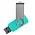 Флеш накопитель USB 2.0 Twister Сolor Mix 16GB, пластик Софт Тач/металл, бирюзовый/серебристый_бирюзовый 7