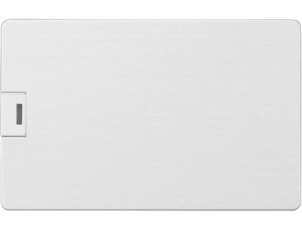 Флеш-карта USB 2.0 16 Gb в виде металлической карты Card Metal, серебристый