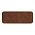 Шеврон Rectangle Smooth Leather размер 75*29 мм, коричневый, со скругленными углами_коричневый