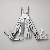 Мультитул Stinger, 107 х 40 мм, 20 функций, нержавеющая сталь, серебристый, в комплекте нейлоновый чехол, в картонной коробке