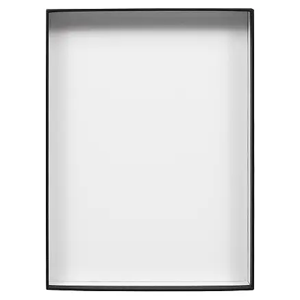 Коробка подарочная, размер 24*17,5*3 см, Solution Superior Linen, черная, бежевый ложемент под индивидуальную вырубку