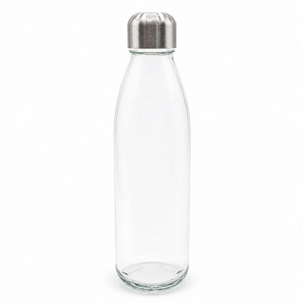 Бутылка стеклянная с манжетой и держателем Glassy, чёрная