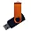 Флеш накопитель USB 2.0 Twister Сolor Mix 16GB, пластик Софт Тач/металл, черный/оранжевый_черный