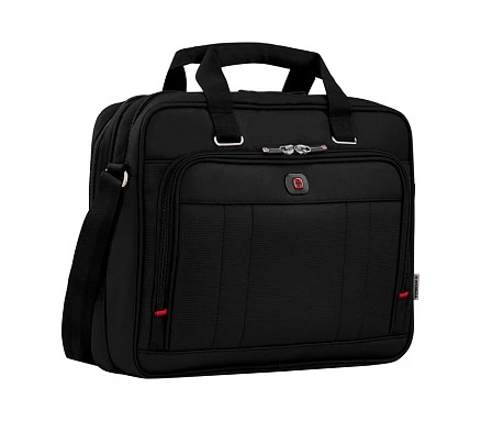 Портфель для ноутбука 16'' WENGER, черный, полиэстер / ПВХ, 41 x 15 x 34 см, 12 л