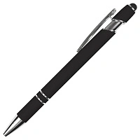 Ручка шариковая, Star Soft Touch Shiny Silver Requis, черная