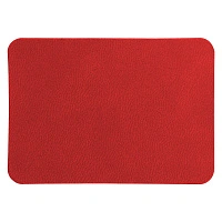 Шеврон Rectangle Latte Soft touch размер 50*70 мм, красный, со скругленными углами