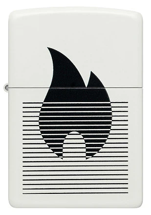 Зажигалка Zippo Flame Gradient Design с покрытием White Matte, латунь/сталь, белая, матовая, 38x13x57 мм