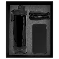 Набор подарочный Solution Prestige Trio (внешний аккумулятор, мультитул, бутылка для воды), черный