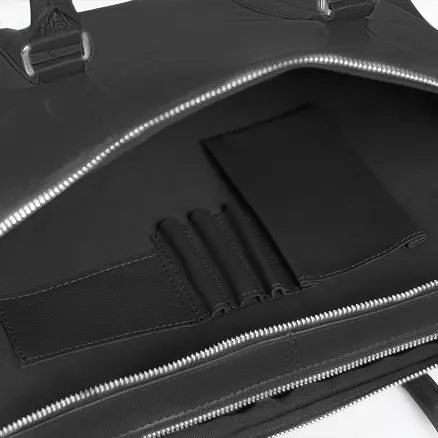Портфель для ноутбука Vancouver Leather из натуральной кожи, черный