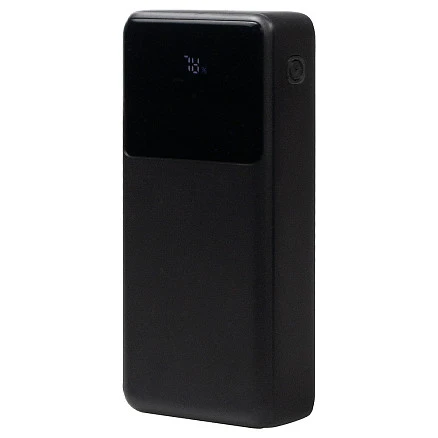 Внешний аккумулятор (powerbank) «Stream 20», 20 000 mAH, с двумя зарядными шнурами,  22,5W (Ватт)  super fast charge, Power Delivery (PD) 25.5W (dfnn), c цифровым дисплеем для контроля заряда, черный
