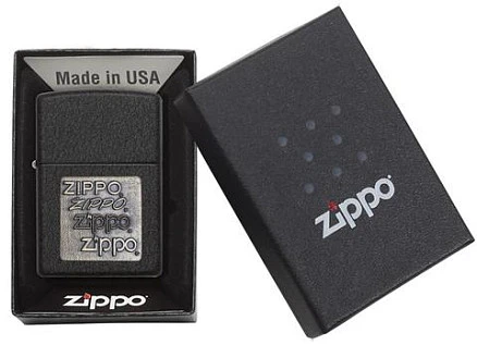 Зажигалка ZIPPO Classic с покрытием Black Crackle™, латунь/сталь, чёрная, матовая, 38x13x57 мм
