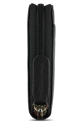 Кошелёк женский BUGATTI Banda, с защитой данных RFID, чёрный, кожа козы/полиэстер, 18,5х2х10 см