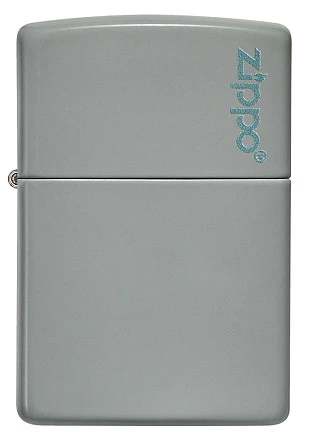 Зажигалка ZIPPO Classic с покрытием Flat Grey, латунь/сталь, серая, глянцевая, 38x13x57 мм