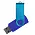 Флеш накопитель USB 2.0 Twister Сolor Mix 16GB, пластик Софт Тач/металл, синий/голубой_синий 8