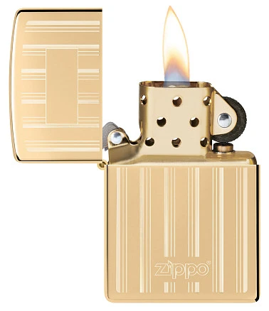 Зажигалка ZIPPO Classic с покрытием High Polish Brass, латунь/сталь, золотистая, 38x13x57 мм