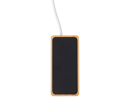 USB хаб с подсветкой лого Reedia S5, 3*USB, 1*Type C, бамбук, черный