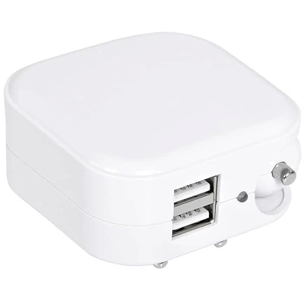 Адаптер с двумя USB-портами для зарядки от сети и от прикуривателя