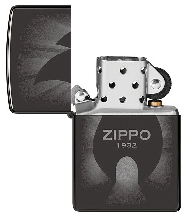 Зажигалка ZIPPO Radiant с покрытием High Polish Black, латунь/сталь, черная, глянцевая, 38x13x57 мм