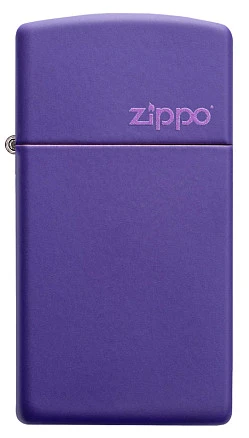 Зажигалка ZIPPO Slim® с покрытием Purple Matte, латунь/сталь, фиолетовая, матовая, 29x10x60 мм