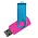 Флеш накопитель USB 2.0 Twister Сolor Mix 16GB, пластик Софт Тач/металл, розовый/голубой_розовый 8