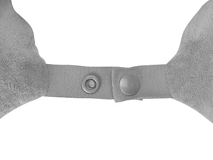 Подушка Basic из микрофибры с эффектом памяти U-shape, серый