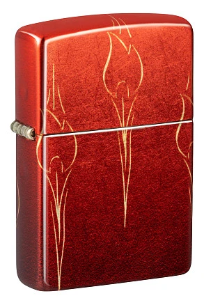 Зажигалка ZIPPO Ombre Flames с покрытием 540 Tumbled Brass, латунь/сталь, разно