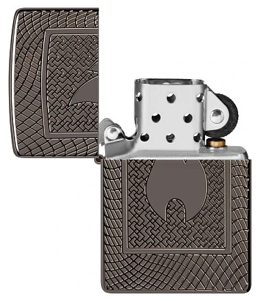 Зажигалка ZIPPO Armor® с покрытием Black Ice®, латунь/сталь, чёрная, 29x10x60 мм