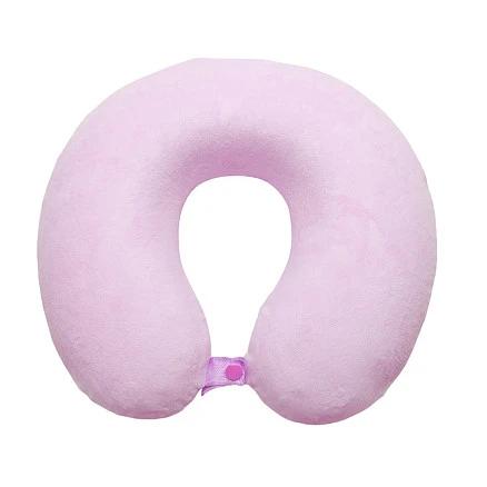 Подушка Basic из микрофибры с эффектом памяти U-shape, розовый