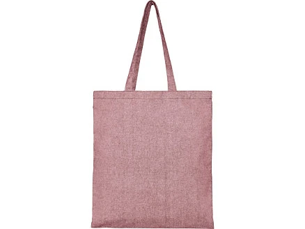 Эко-сумка Pheebs из переработанного хлопка, плотность 210 г/м², heather maroon