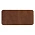 Шеврон Rectangle Smooth Leather размер 60*30 мм, коричневый, со скругленными углами_коричневый