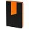 Ежедневник Bookmark, недатированный, черный с оранжевым_НЕДАТИРОВАННЫЙ