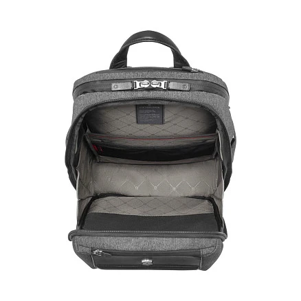 Рюкзак VICTORINOX Architecture Urban 2 Deluxe Backpack 15”, серый, полиэстер/кожа, 31x23x46 см, 23 л