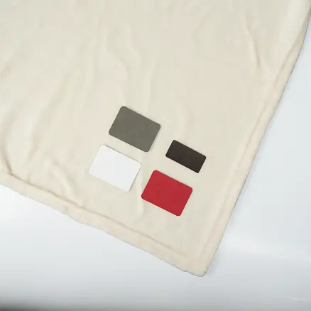 Шеврон Rectangle Cowhide размер 50*70 мм, белый, со скругленными углами