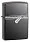 Зажигалка ZIPPO Classic с покрытием Black Ice ®, латунь/сталь, чёрная, глянцевая, 38x13x57 мм_СЕРЕБРИСТЫЙ