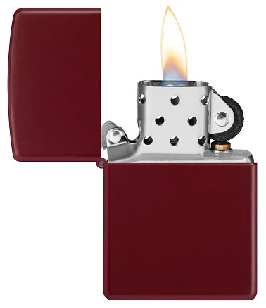 Зажигалка ZIPPO Classic с покрытием Merlot, латунь/сталь, бордовая, глянцевая, 38x13x57 мм