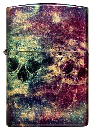 Зажигалка ZIPPO Galaxy Skull с покрытием 540 Tumbled Brass, латунь/сталь, разно