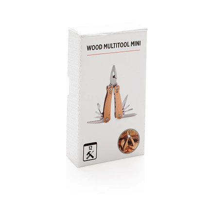 Мини-мультитул Wood, коричневый