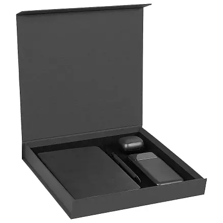 Набор подарочный Solution Prestige Quardo ( ежедневник, внешний беспроводной аккумулятор, кабель многофункциональный, ручка), черный