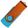 Флеш накопитель USB 2.0 Twister Сolor Mix 16GB, пластик Софт Тач/металл, голубой/оранжевый small_img_2