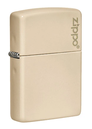 Зажигалка ZIPPO Classic с покрытием Flat Sand, латунь/сталь, бежевая, глянцевая, 38x13x57 мм
