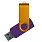 Флеш накопитель USB 2.0 Twister Сolor Mix 16GB, пластик Софт Тач/металл, фиолетовый/золотистый_ФИОЛЕТОВЫЙ 1