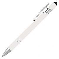 Ручка шариковая, Star Soft Touch Shiny Silver Requis, белая