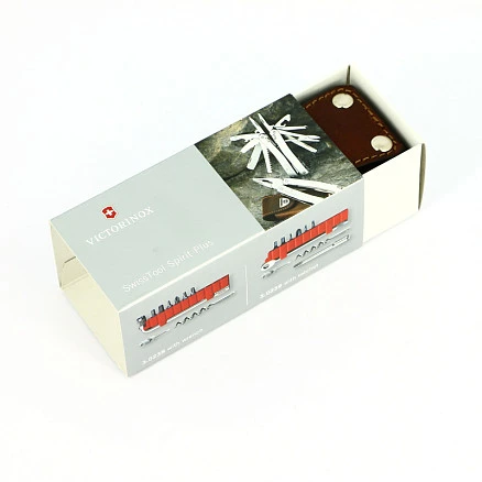 Мультитул VICTORINOX SwissTool Spirit XC Plus, 105 мм, 37 функций, в кожаным чехле